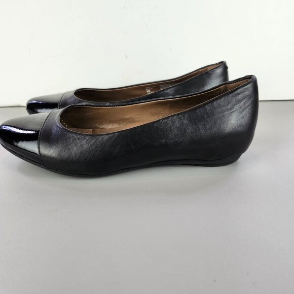 Earthies Earth Black Leather Shoes Size 8B - Picture 2 of 9